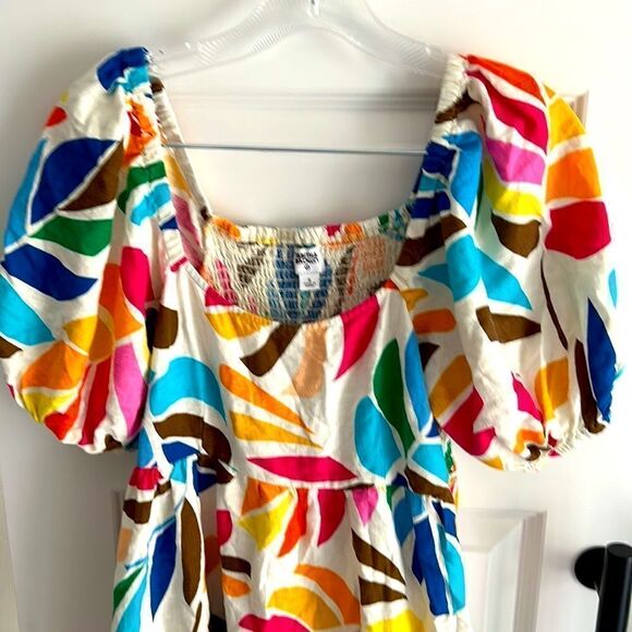 Tabitha Brown for Target botanical print mini dress size small NWOT - Picture 2 of 6